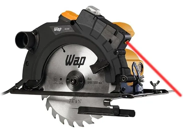 WAP Serra de Circular 7.1/4 ESC 1500 com Guia a Laser e Base de Ajuste até 45°, Empunhadura Emborrachada, 1500W 220V